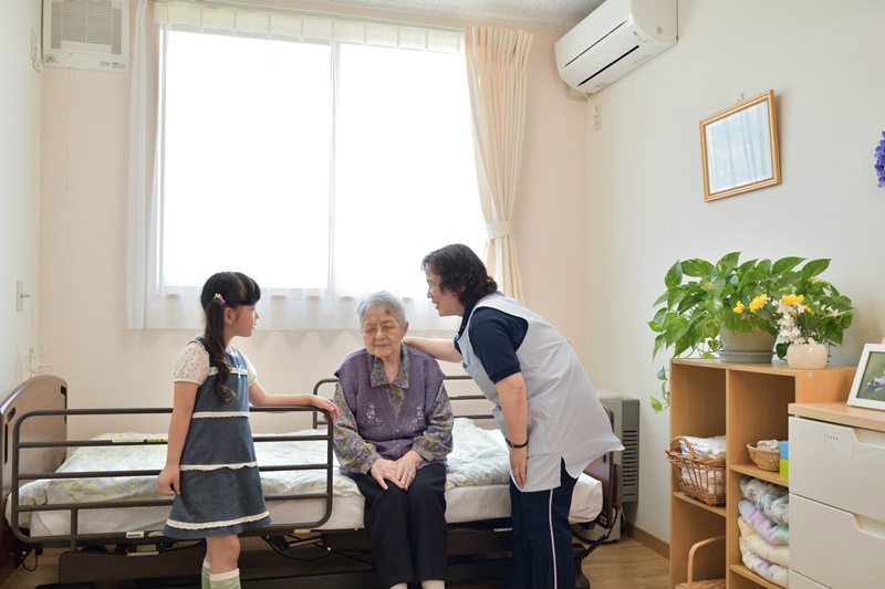 居室で面会